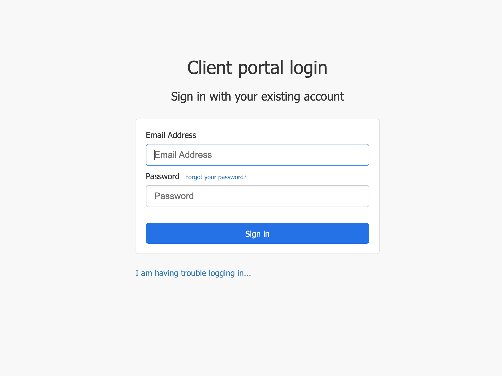 client portal NutriAdmin