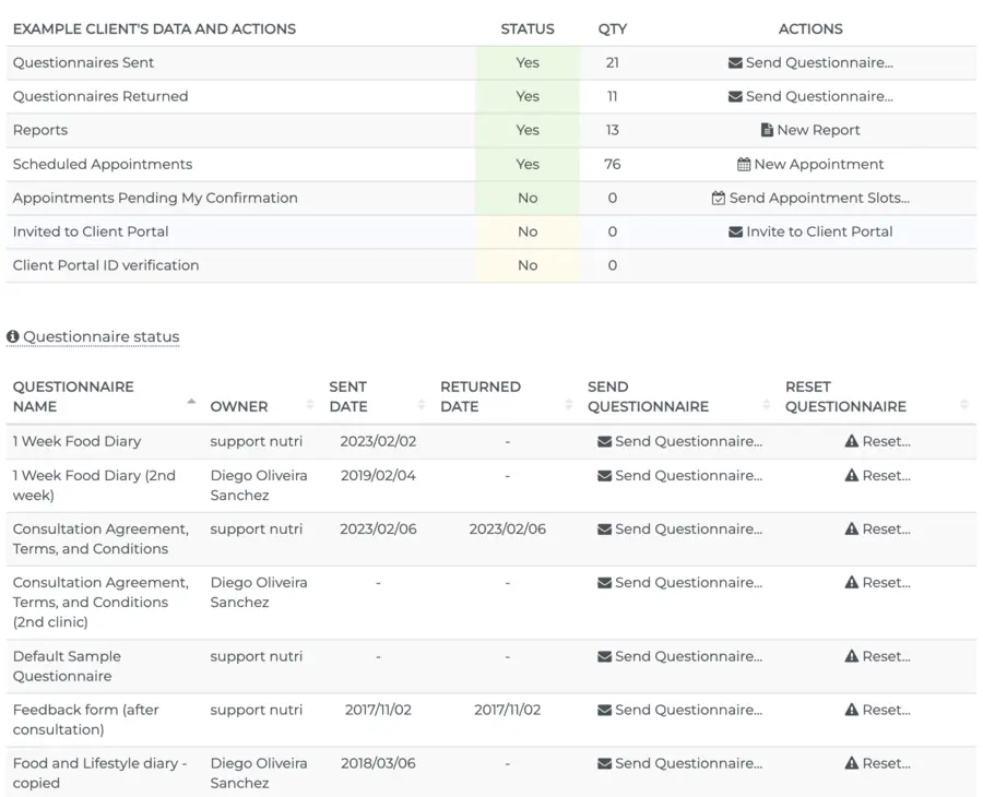 CRM and EHR for nutritionists all in one place