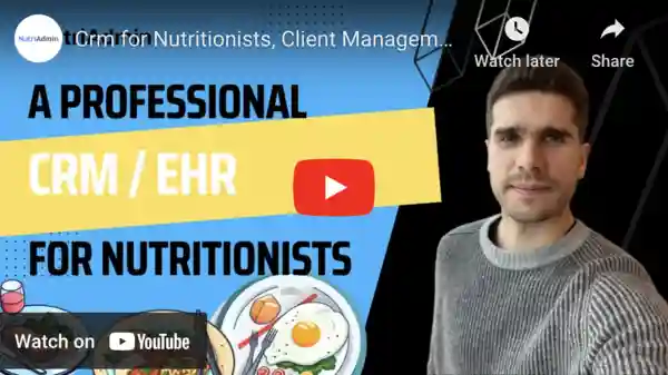 CRM for nutritionists Youtube Video