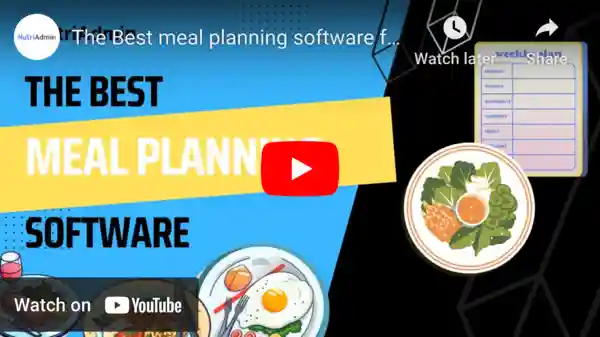 Meal plan software Youtube video