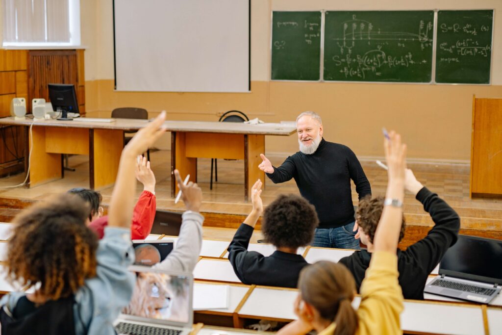 A lecture theatre, is often the most common place where expert opinion is expressed. 