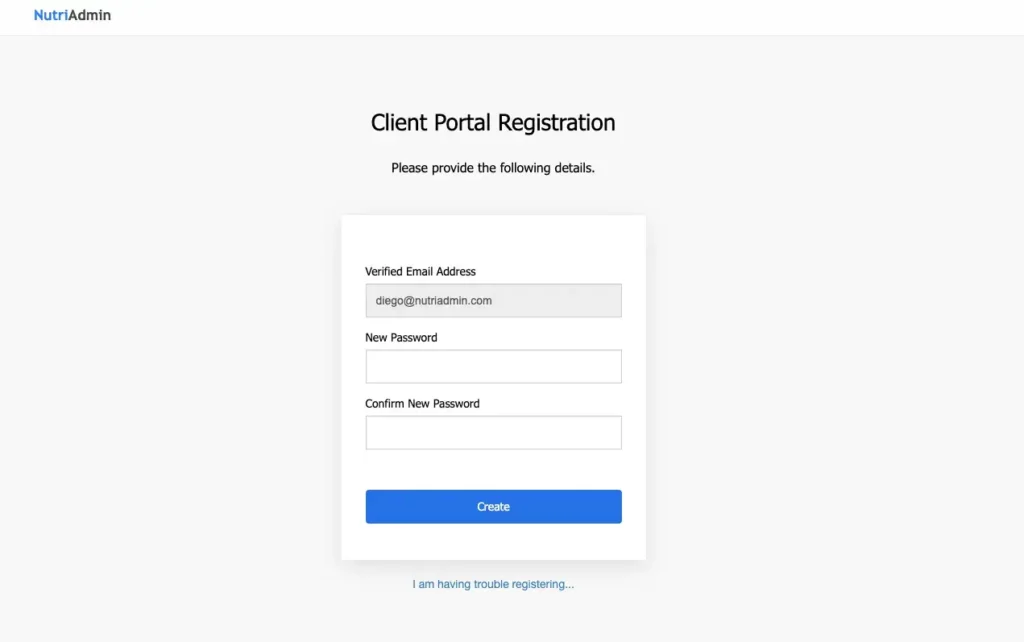 client portal first log in