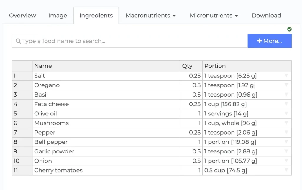 editing ingredients of ai recipe