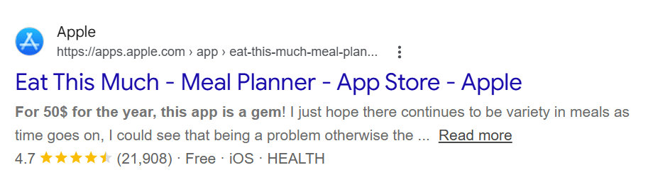 eat this much reviews apple