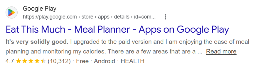eat this much reviews google play
