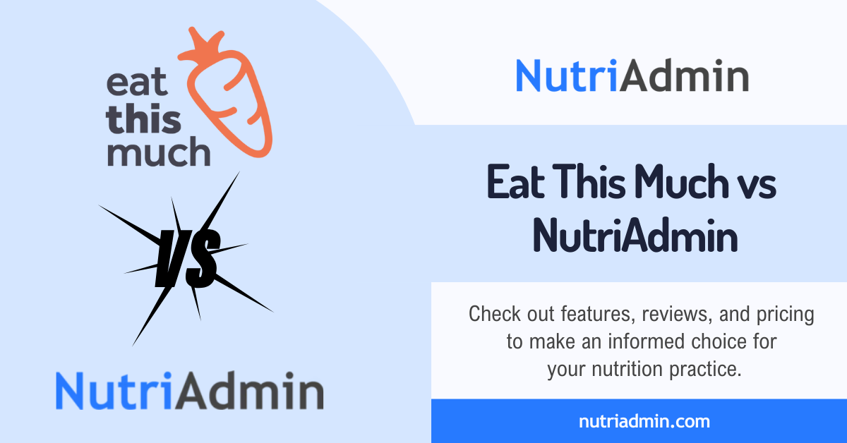eat this much vs nutriadmin comparison on features free trial pricing