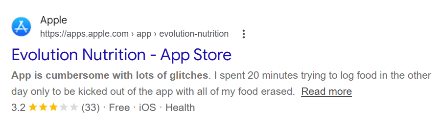 evolution nutrition reviews apple 2026