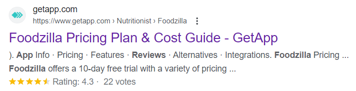 foodzilla getapp rating