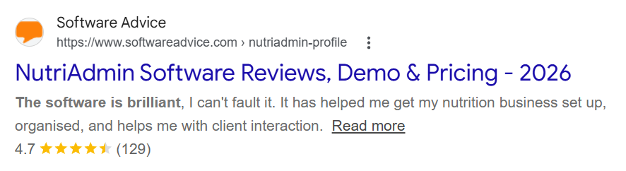 nutriadmin review rating software advice