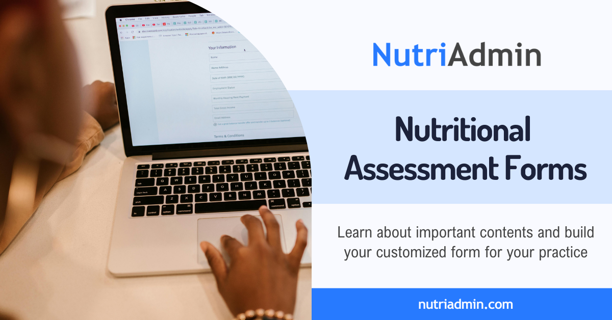 nutritional assessment forms for nutritionists dietitians