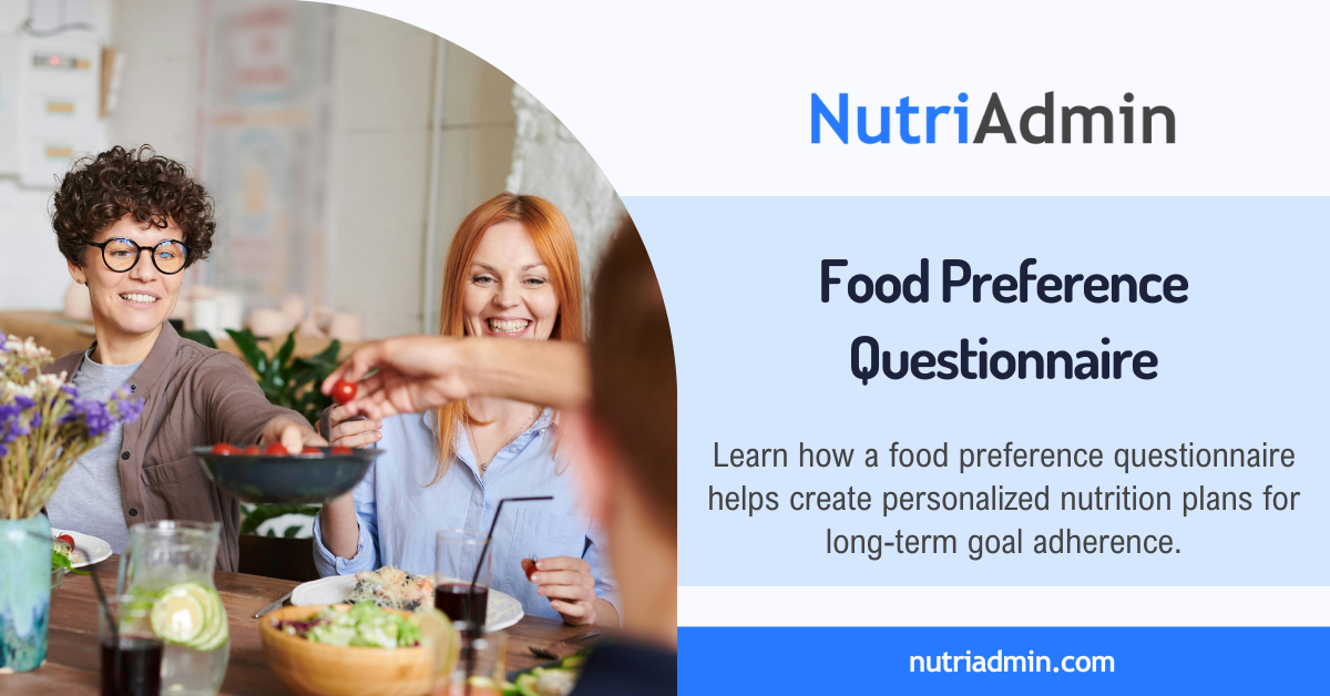 food preference questionnaire