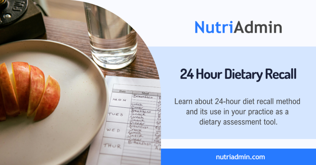 24 hour dietary recall form questionnaire
