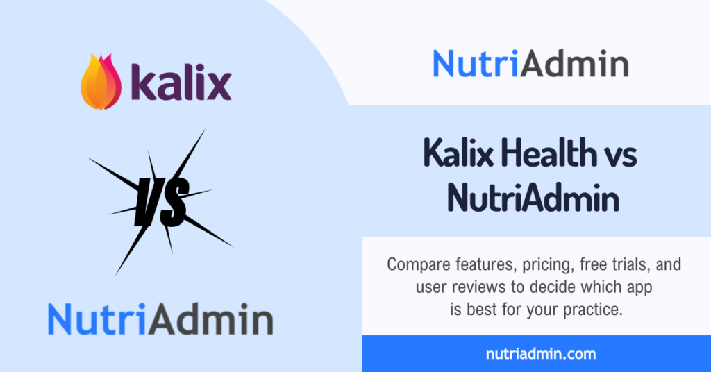 kalix health vs nutriadmin reviews pricing features free trial comparison
