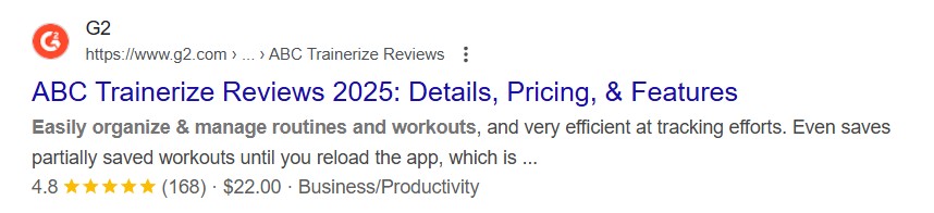 ABC Trainerize G2 reviews