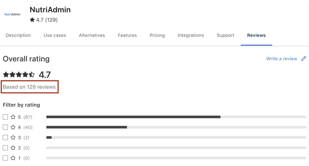 nutriadmin review rating capterra nutriadmin review rating capterra