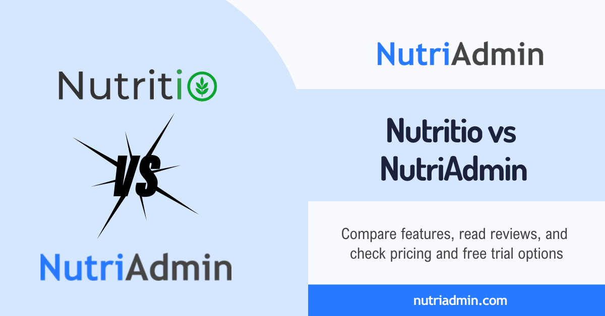 nutritio vs nutriadmin features pricing free trial reviews