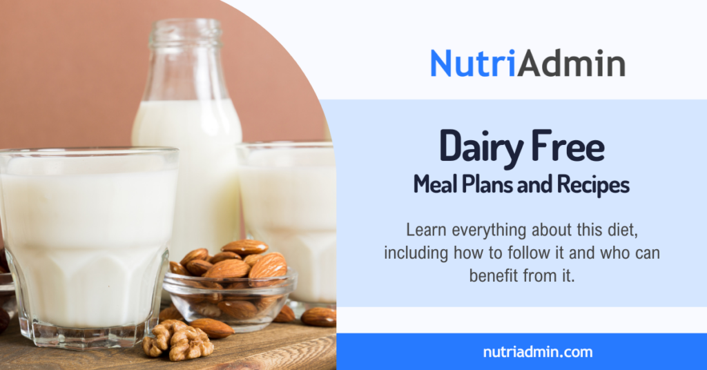dairy free meal plans and recipes