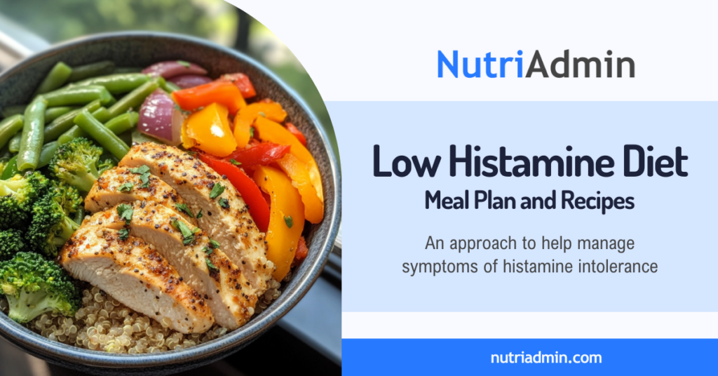 low histamine diet meal plan and recipes