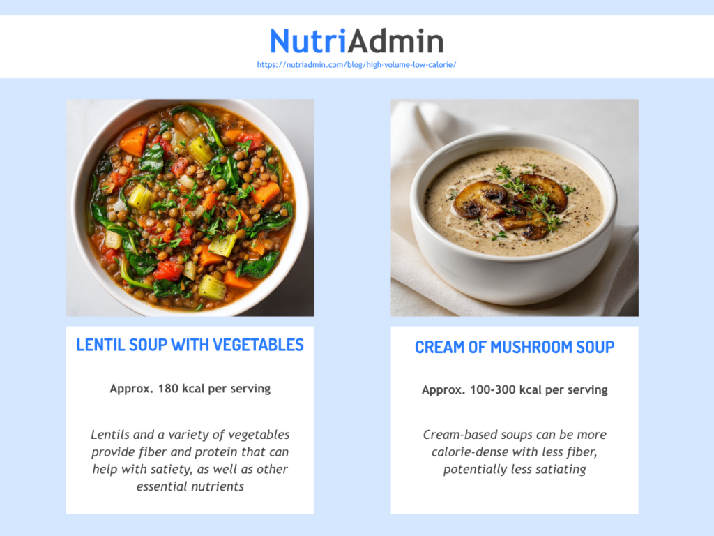 lentil vs cream of mushroom soup